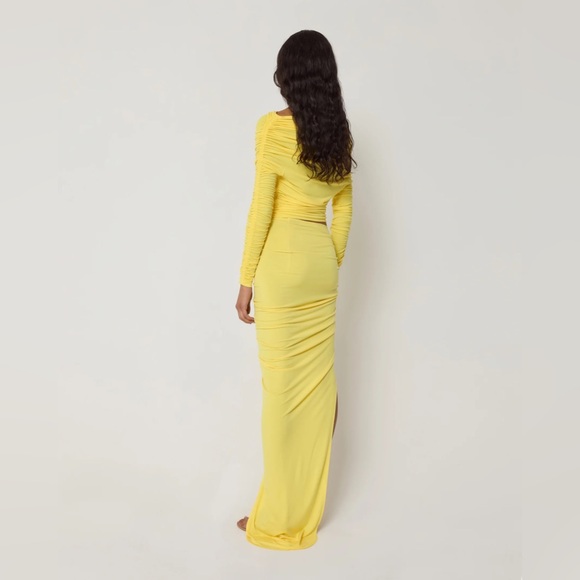 KHY by Kylie Jenner Yellow Off-Shoulder Shirt NWT - Picture 3 of 4